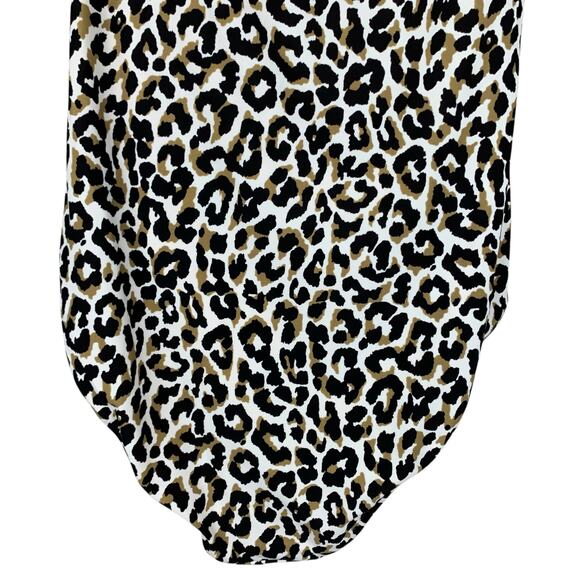 J Crew Factory Strapless Swimsuit One Piece Leopard Print Women's M - Picture 6 of 8